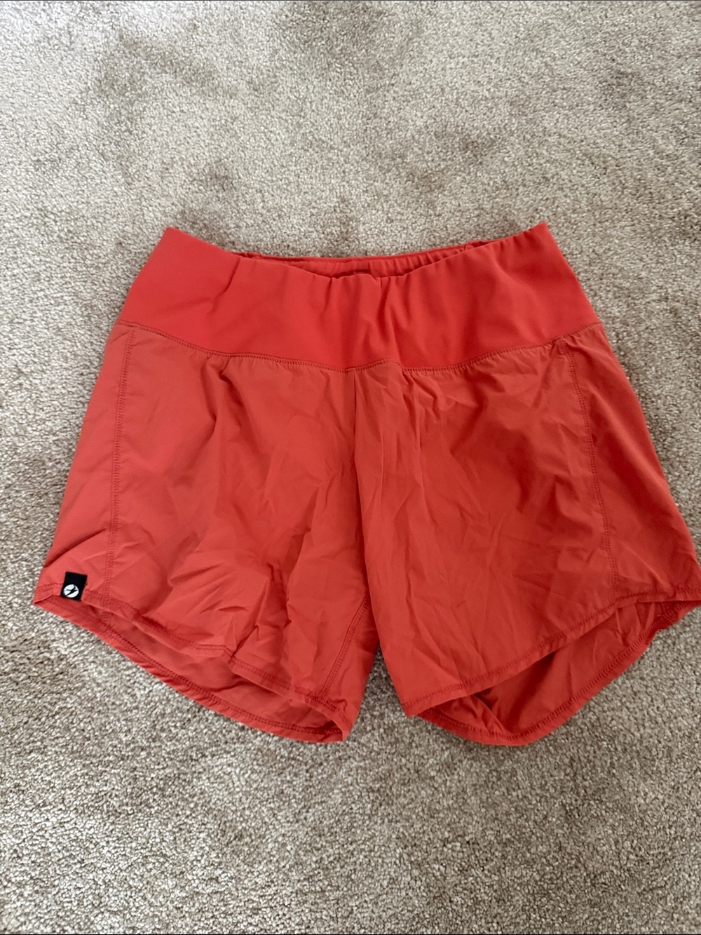 Oiselle Long Rogas Women's Burnt Orange Athletic Shorts